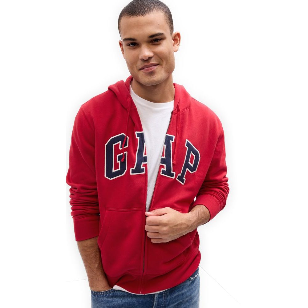 674144-12 Mikina s logem Červená