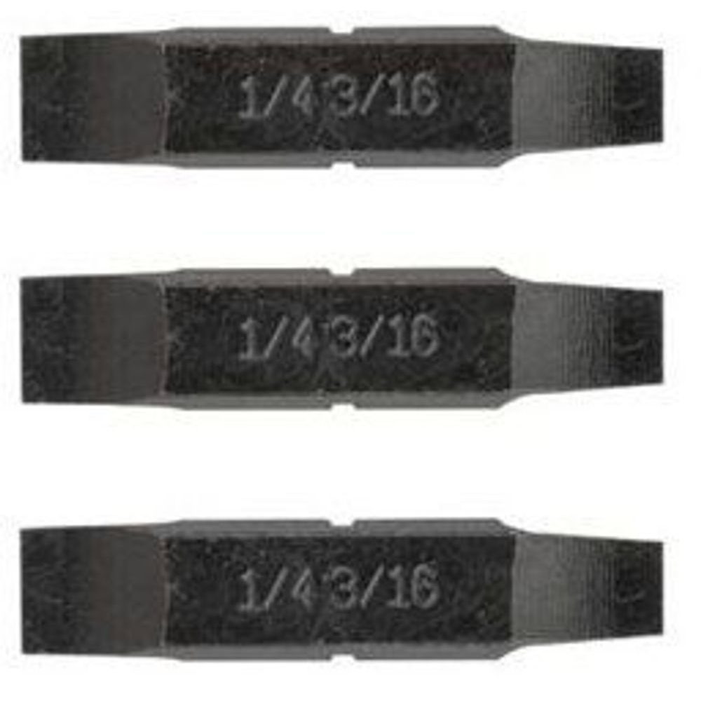 1/4" and 3/16" Flat Screwdriver Bits (3 ks)