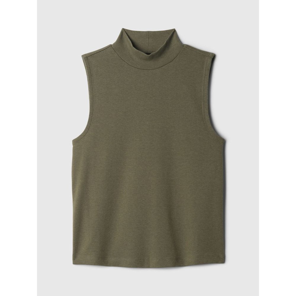 Úpletový top bez rukávů Zelená