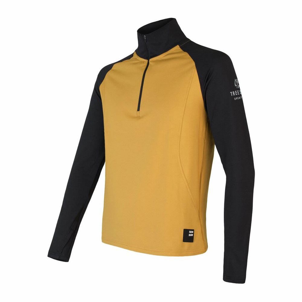 COOLMAX THERMO pánská mikina zip mustard/černá