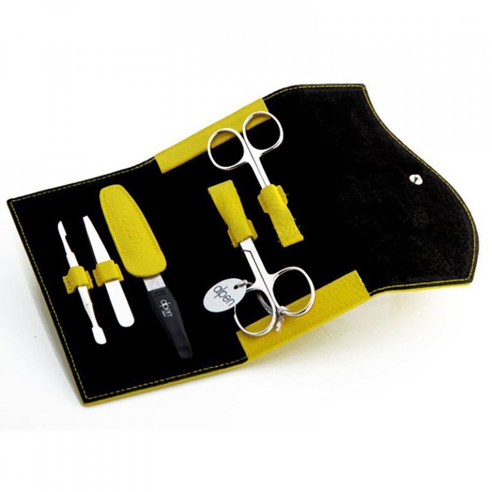 Nickel kožená na druk 5 ks žlutá