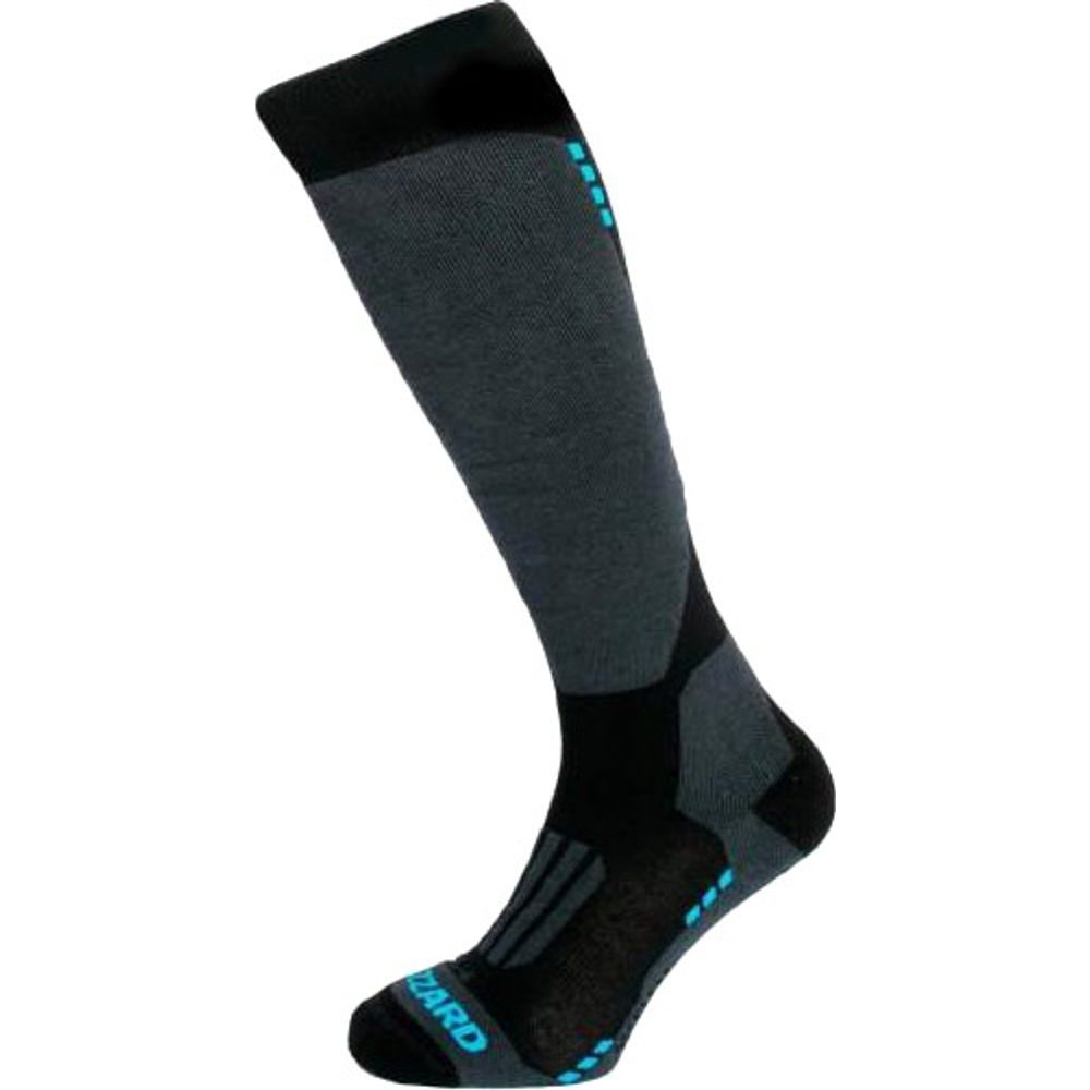 Wool Performance ski socks, black/blue