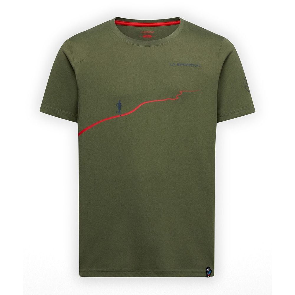 Trail T-Shirt M Cypress/Mountain Red