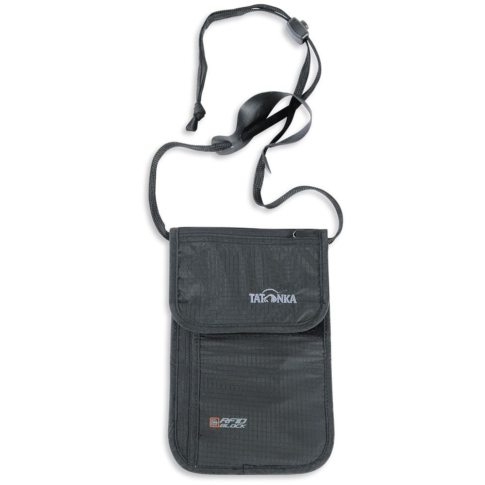 Skin Neck Pouch RFID B - bezpečnostní kapsa černá