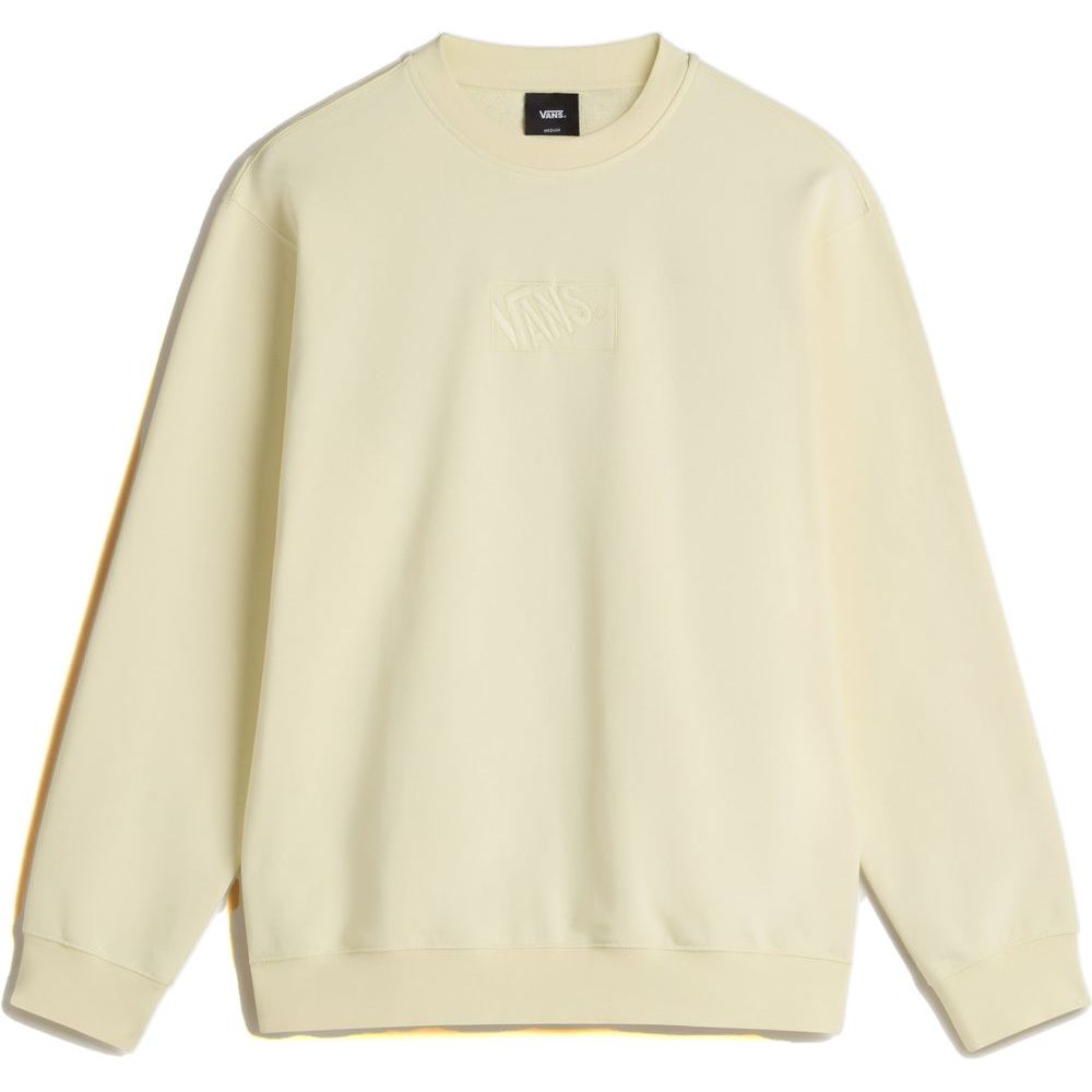 BLOCKED BOX LOOSE CREW FLEECE Lemon Icing