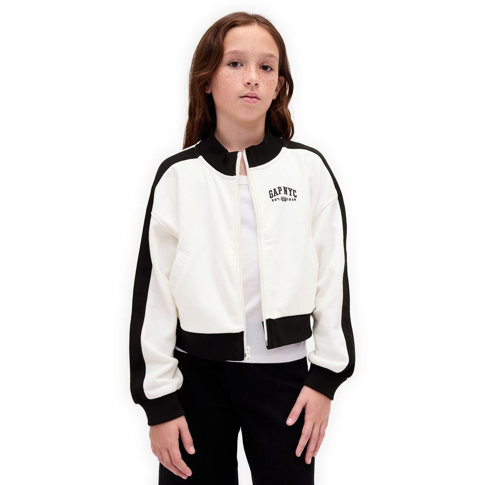 823274-01 Dětská tepláková bunda VintageSoft Bílá