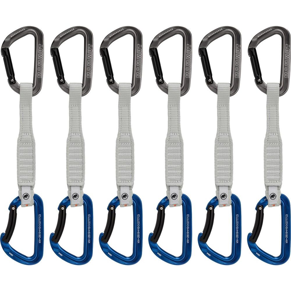 Workhorse Keylock 17 cm 6-Pack Quickdraws Grey-Blue