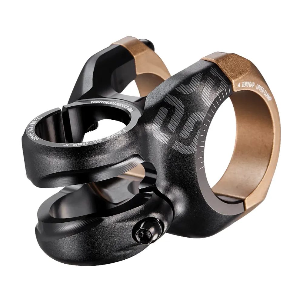 Plus 35 Stem | 50mm Length | 0 Rise | Black with Bronze Clamps