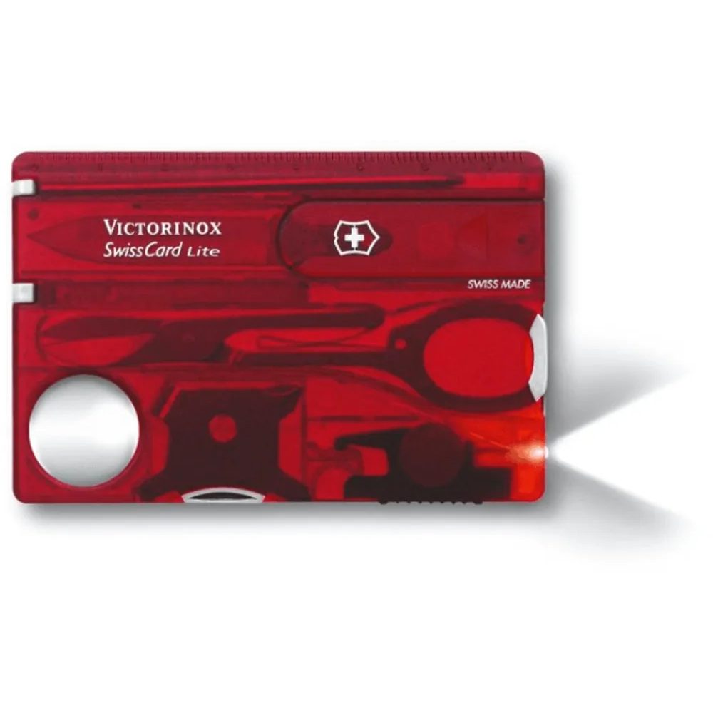 Swiss Card Lite, red transparent, Blister