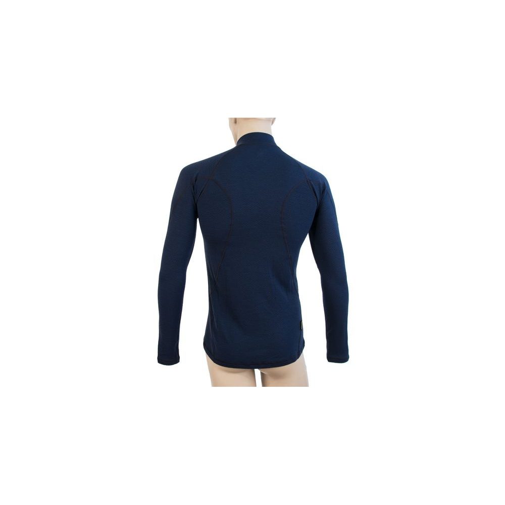 MERINO DF pánské triko dl. rukáv zip deep blue