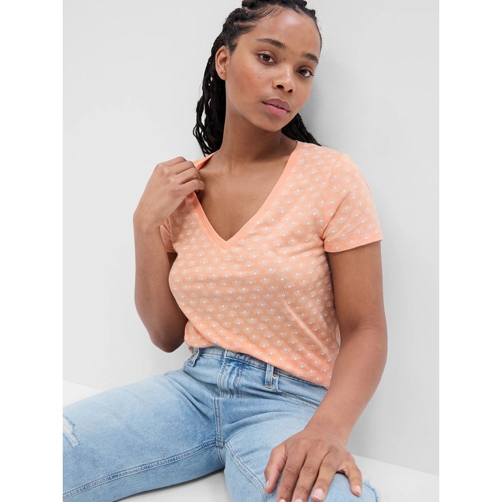 443005-91 Vzorované tričko Oranžová