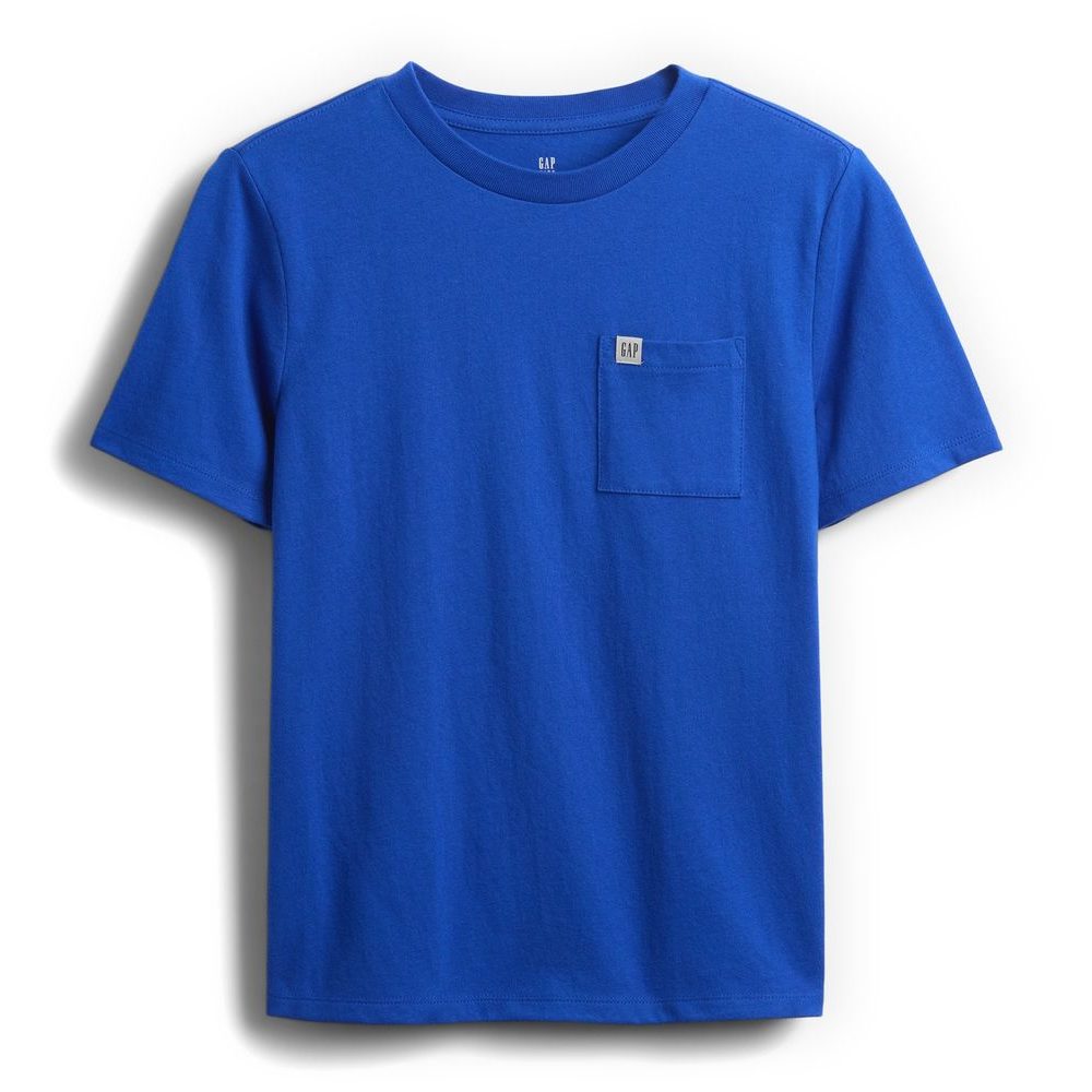 819989-02 Dětské tričko s kapsou Tmavě modrá