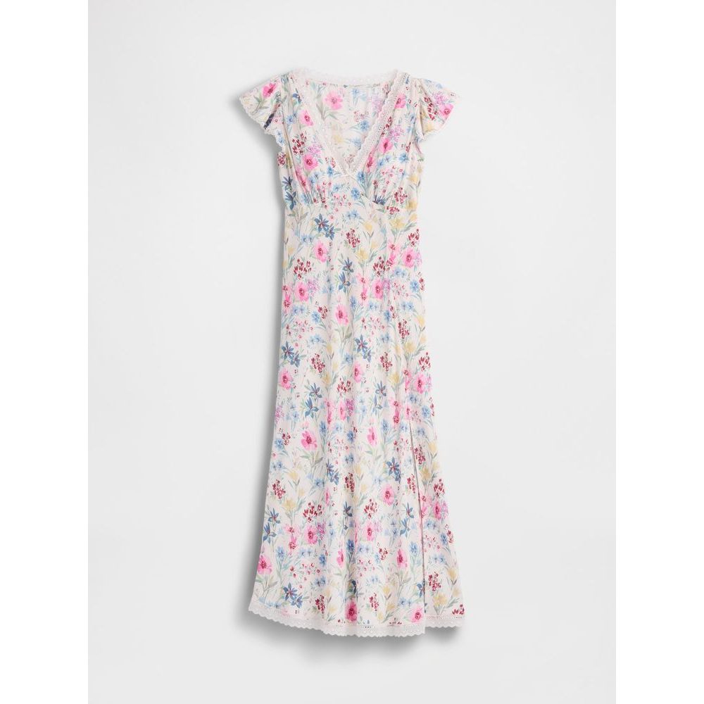 Květované maxi šaty Barevná