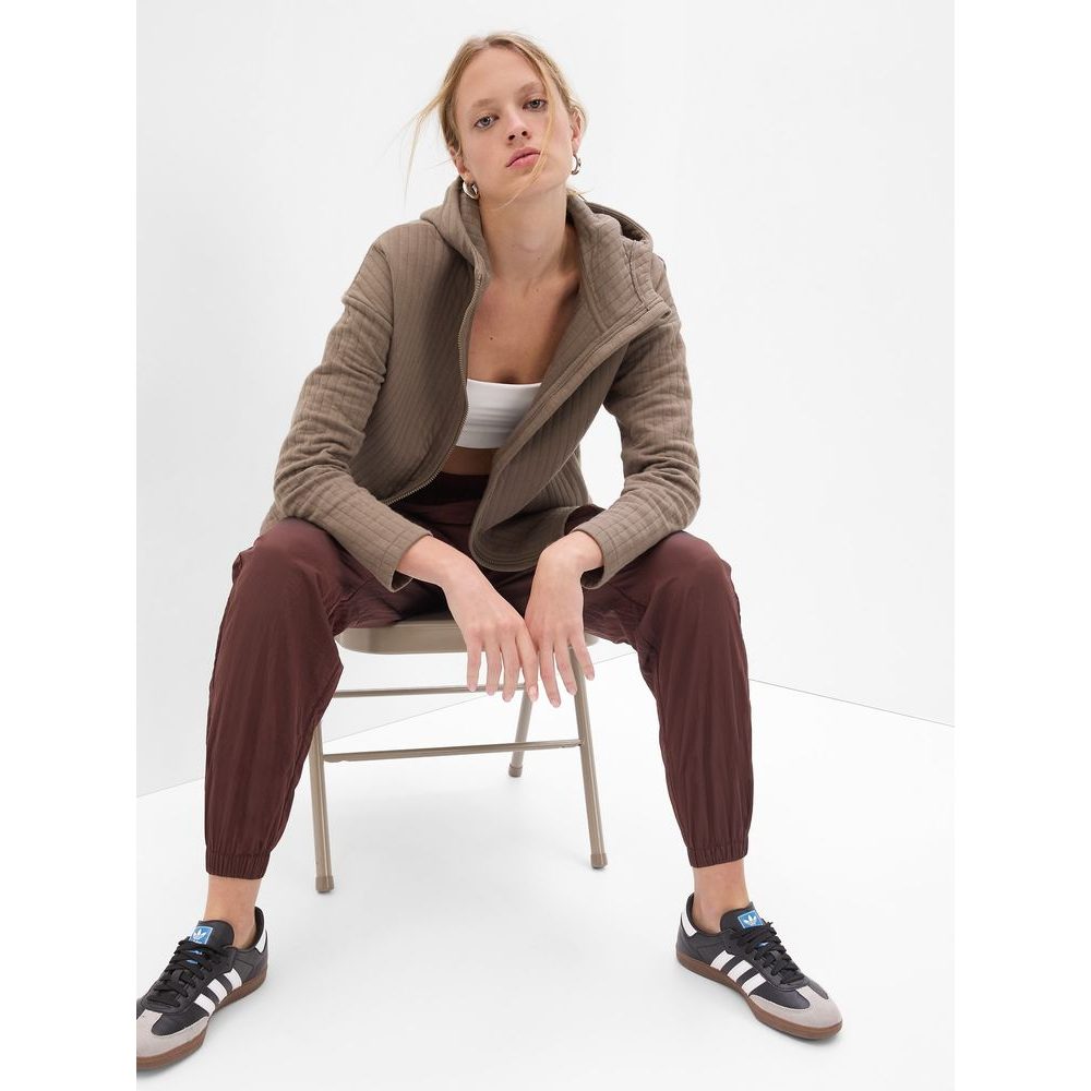 513506-00 Bunda GapFit na zip Hnědá