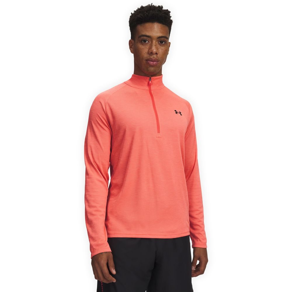 Tech Textured 1/2 Zip-RED