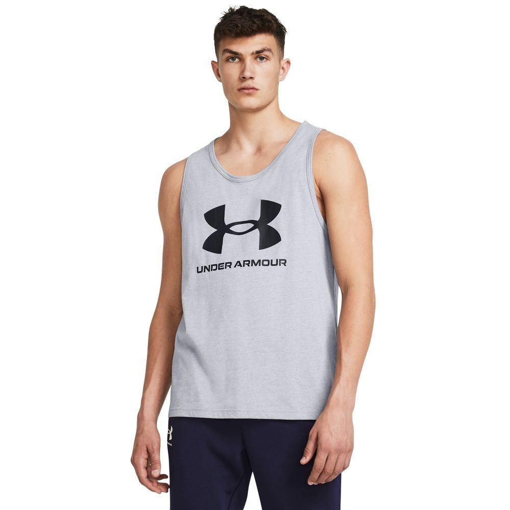 SPORTSTYLE LOGO TANK, Steel Light Heather / Black