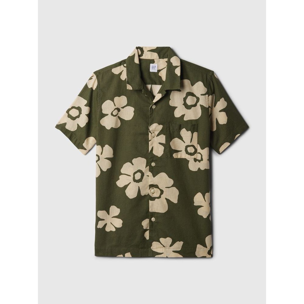 858607-01 Dětská vzorovaná košile Zelená