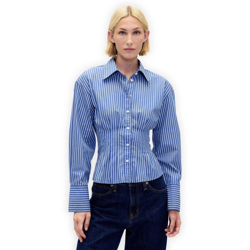 852421-01 Popelínová košile Fitted Shirt Modrá