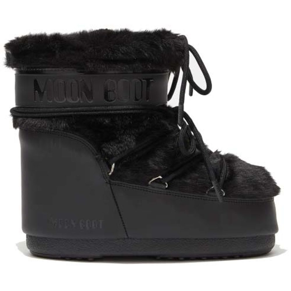 ICON LOW FAUX FUR, BLACK
