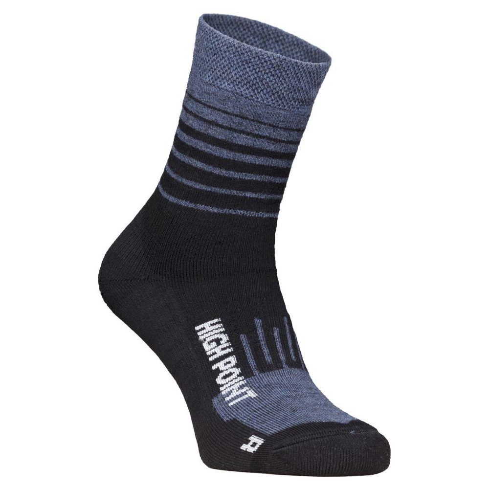 Mountain Merino 3.0 Socks, Black / Blue