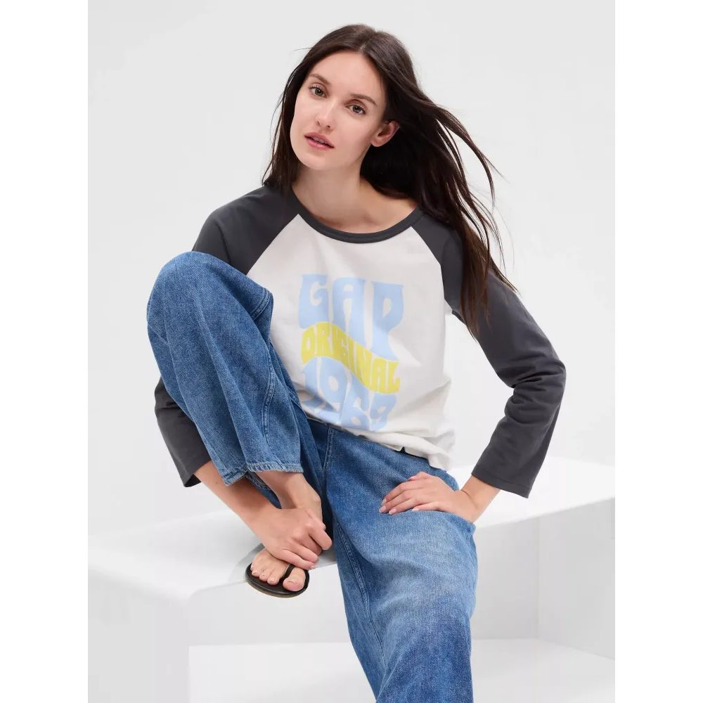 661029-03 Tričko s retro logem Šedá