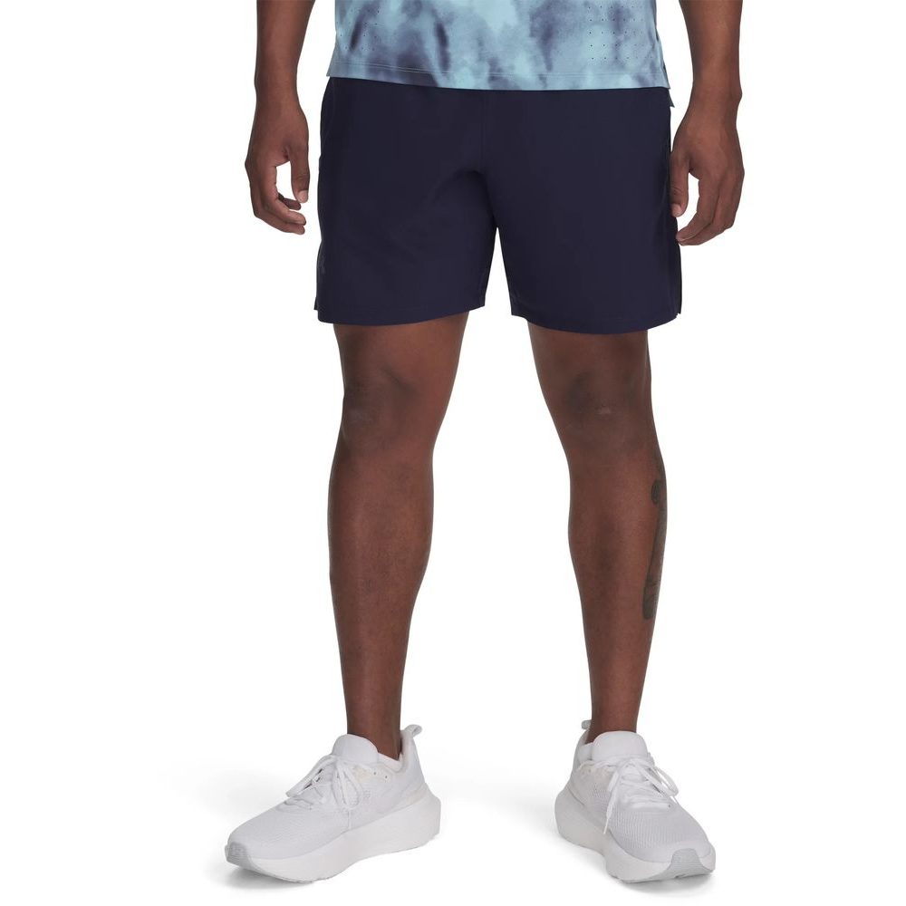 UA LAUNCH PRO 2n1 7'' SHORTS, modrá