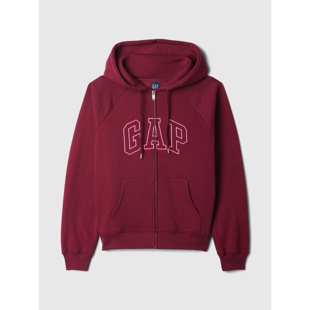 Mikina na zip Vintage Soft Červená