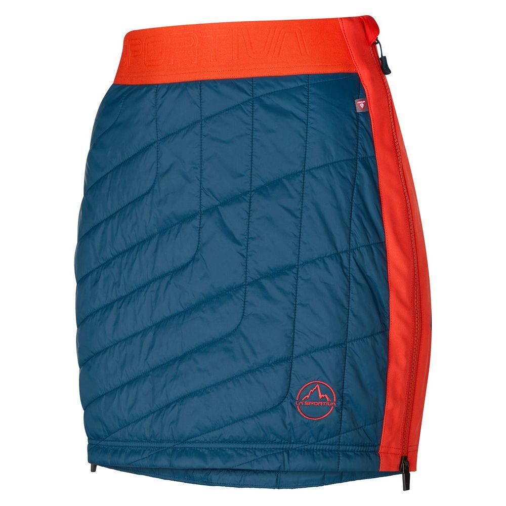 Warm Up Primaloft Skirt W, Storm Blue/Cherry Tomato