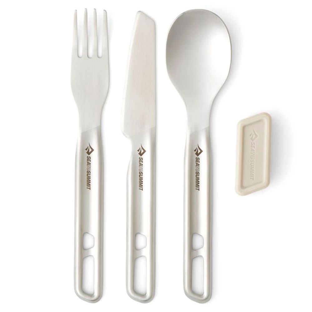 Detour Stainless Steel Cutlery Set - [1P] [3 Piece], Grey