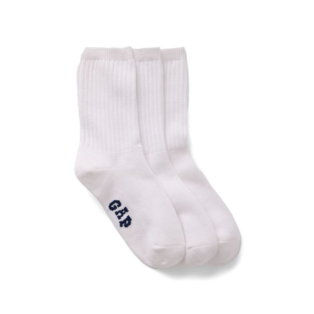 Dětské ponožky, 3 páry Bílá