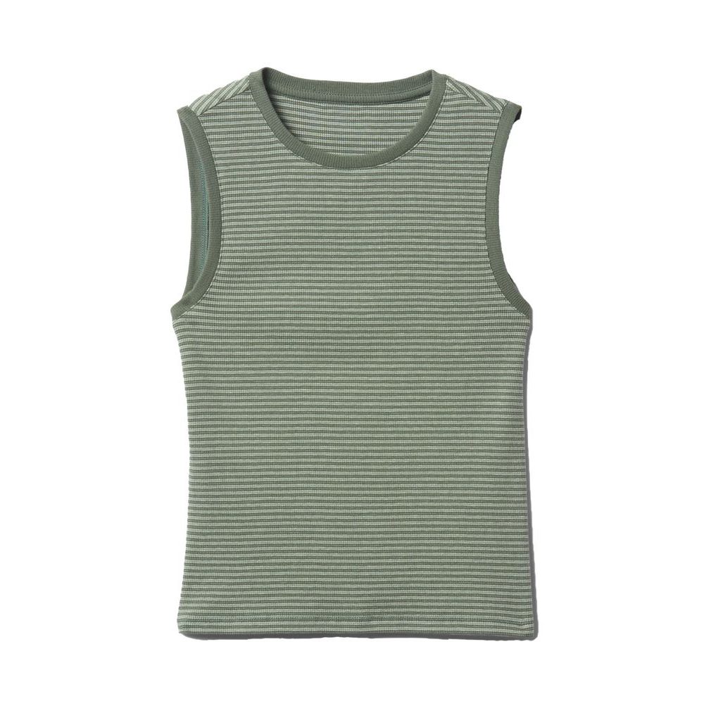 Žebrovaný top Zelená