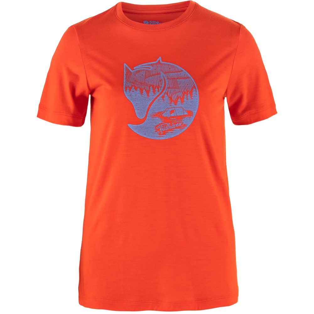 Abisko Wool Fox SS W Flame Orange-Ultramarine