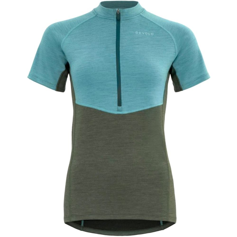 Standal Merino Tee Zip Neck Wmn, Forest