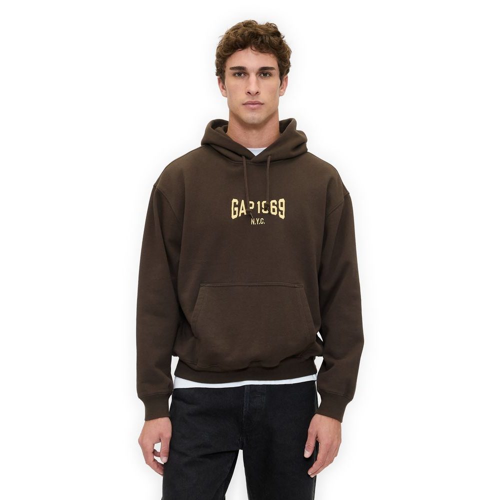 821291-01 Oversize mikina Heavyweight Hnědá