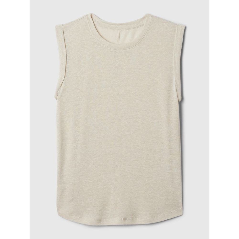 878221-01 Lněný tílkový top Šedá