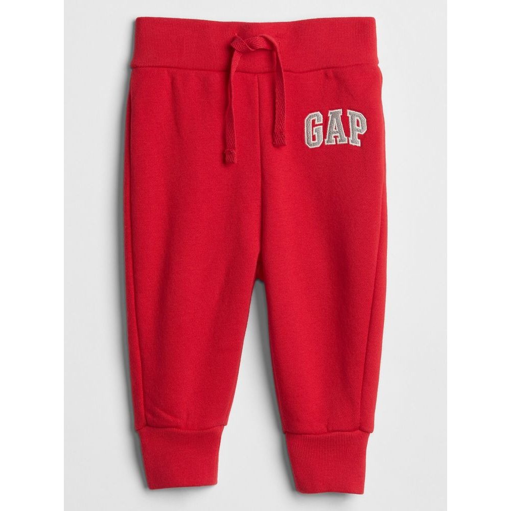 633913-02 Dětské tepláky GAP logo joggers, Červená