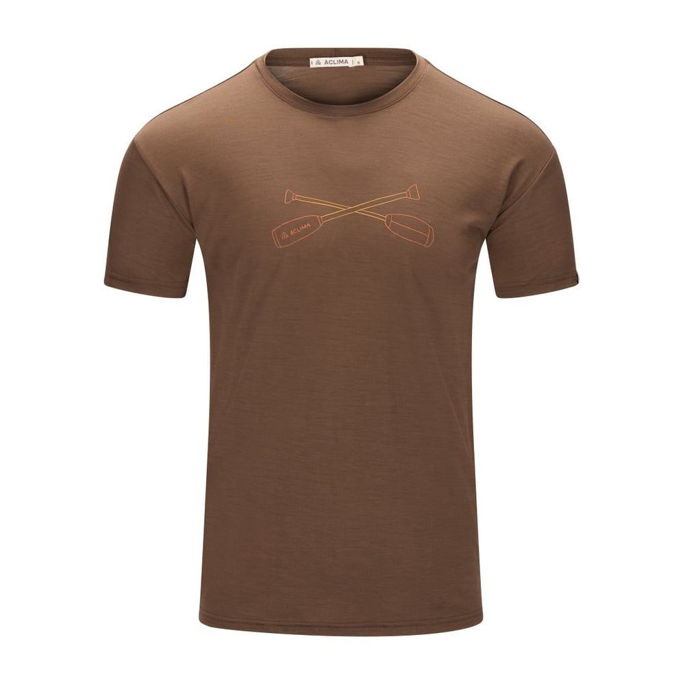 LightWool 140 Tee Oars M's Dark Earth
