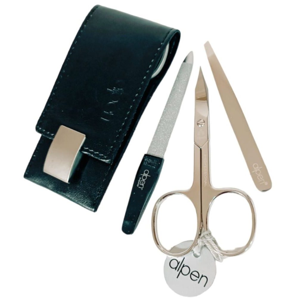 6810_Black kožená s magnetickým zavíráním černá