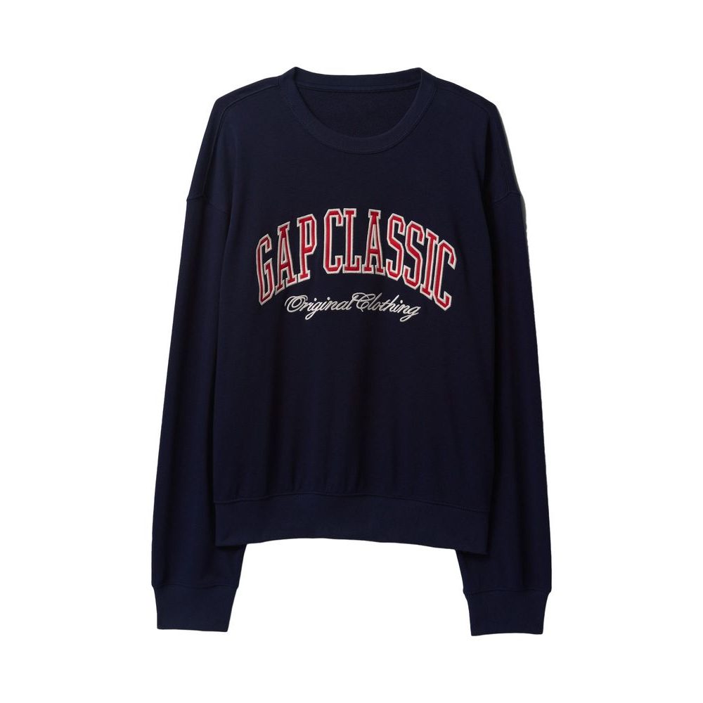 Oversize mikina s logem Tmavě modrá