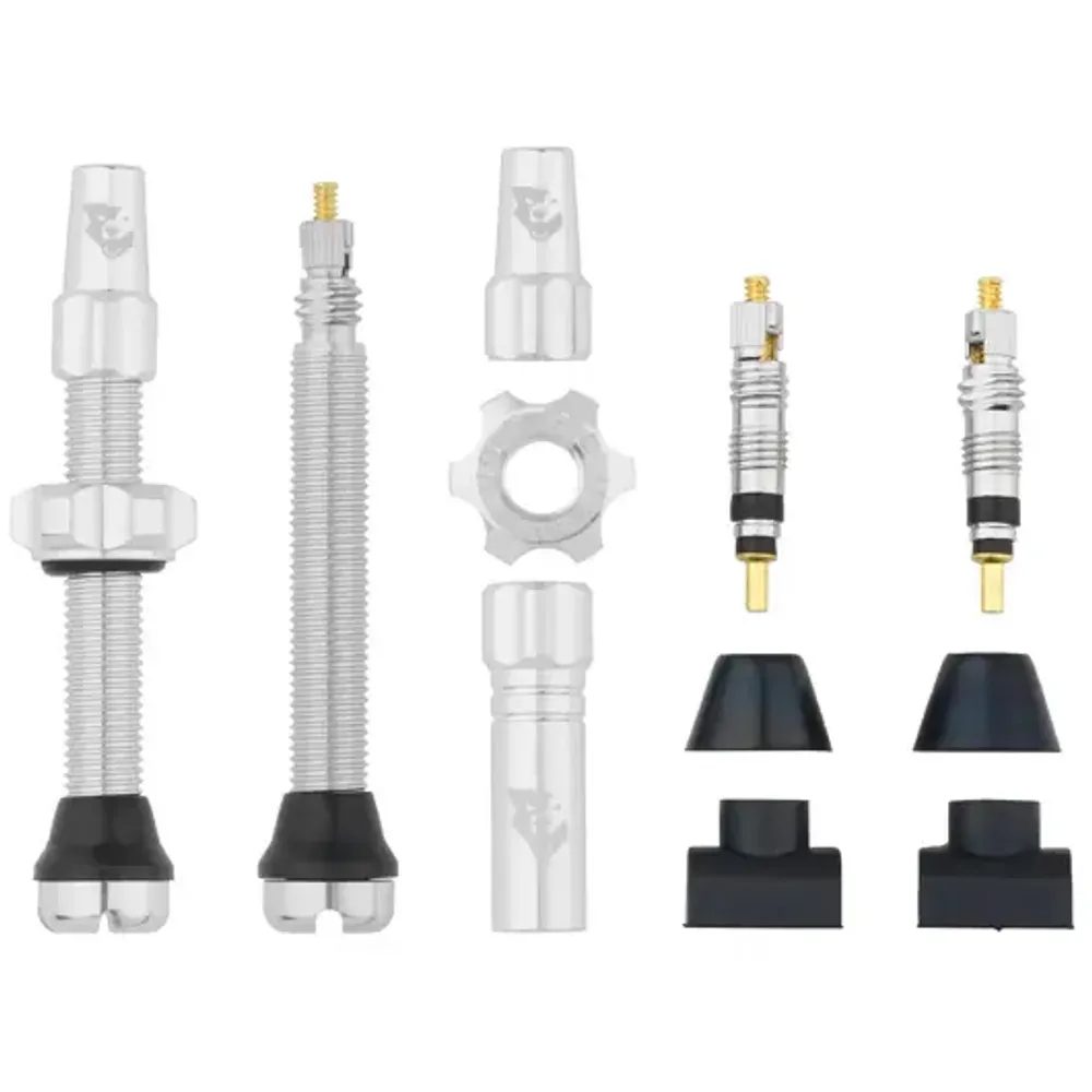 Tubeless Valve Stem Kit 44mm raw silver
