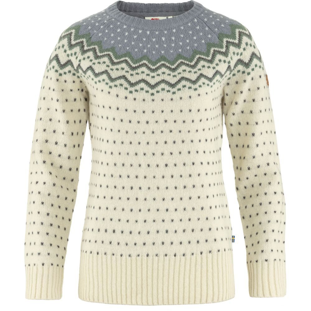 Övik Knit Sweater W Chalk White-Flint Grey