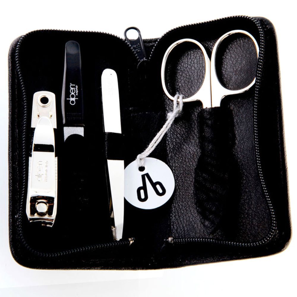 Manicure set Nickel leather black