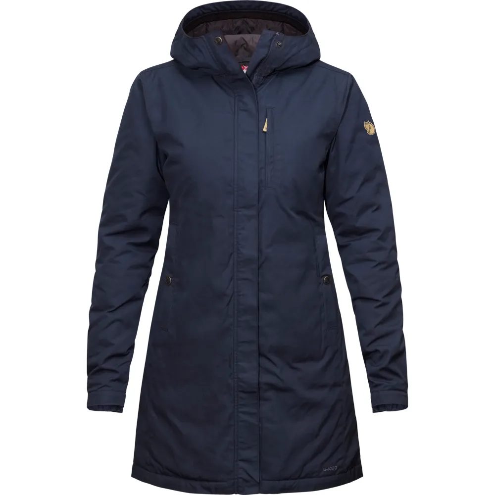 Outdoorweb.eu Kiruna Padded Parka W Dark Navy women s insulated jacket FJALLRAVEN 341.70