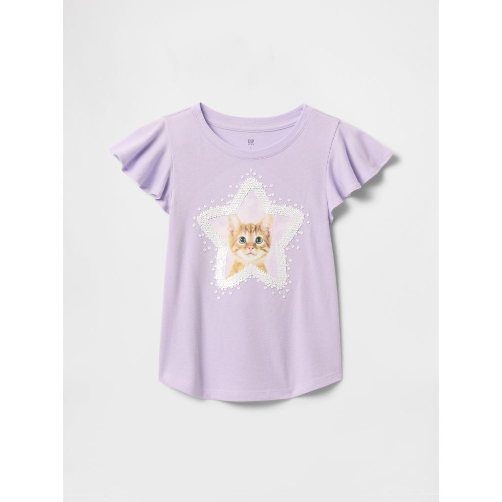 Dětské tričko s flitry Fialová