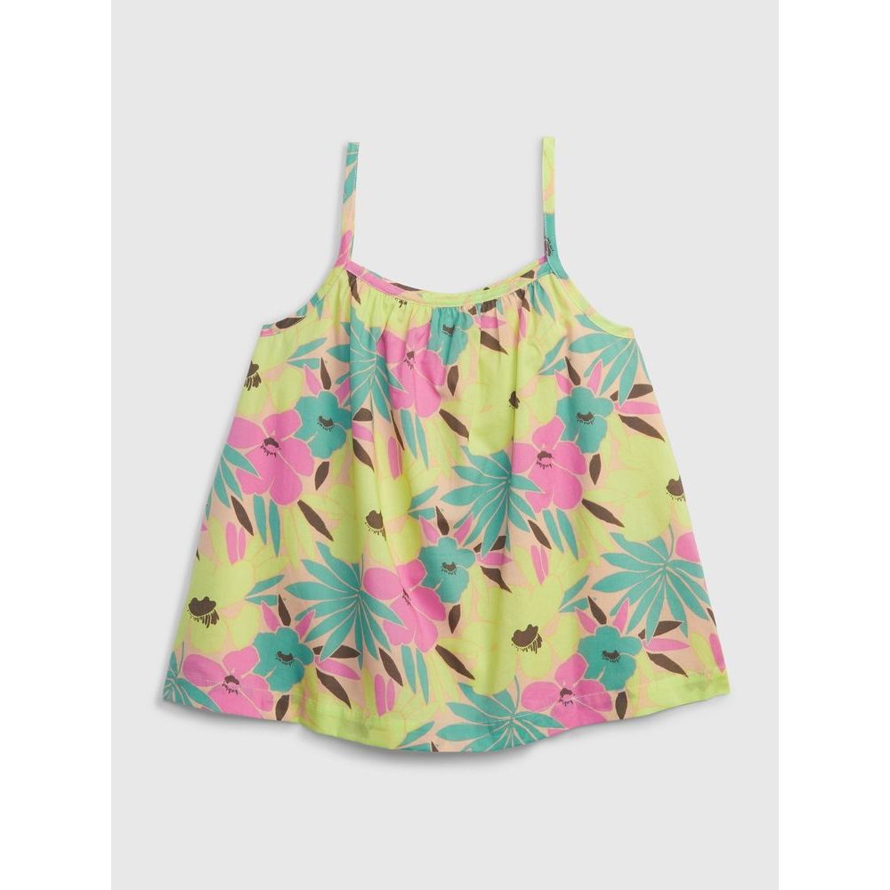 861627-01 Dětský květovaný top na ramínka Barevná
