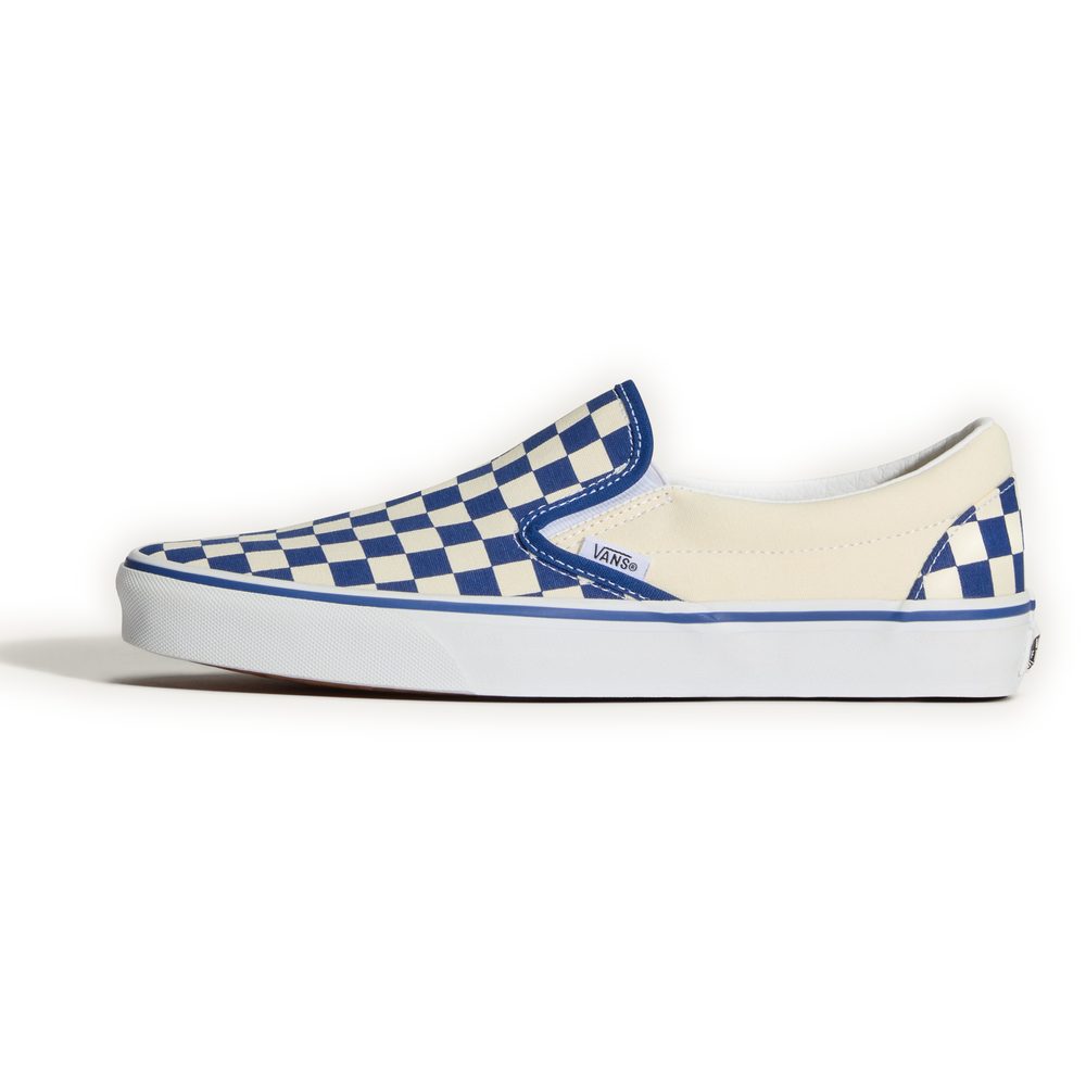 Classic Slip-On PRIMARY CHECK TRUE BLUE/WHITE