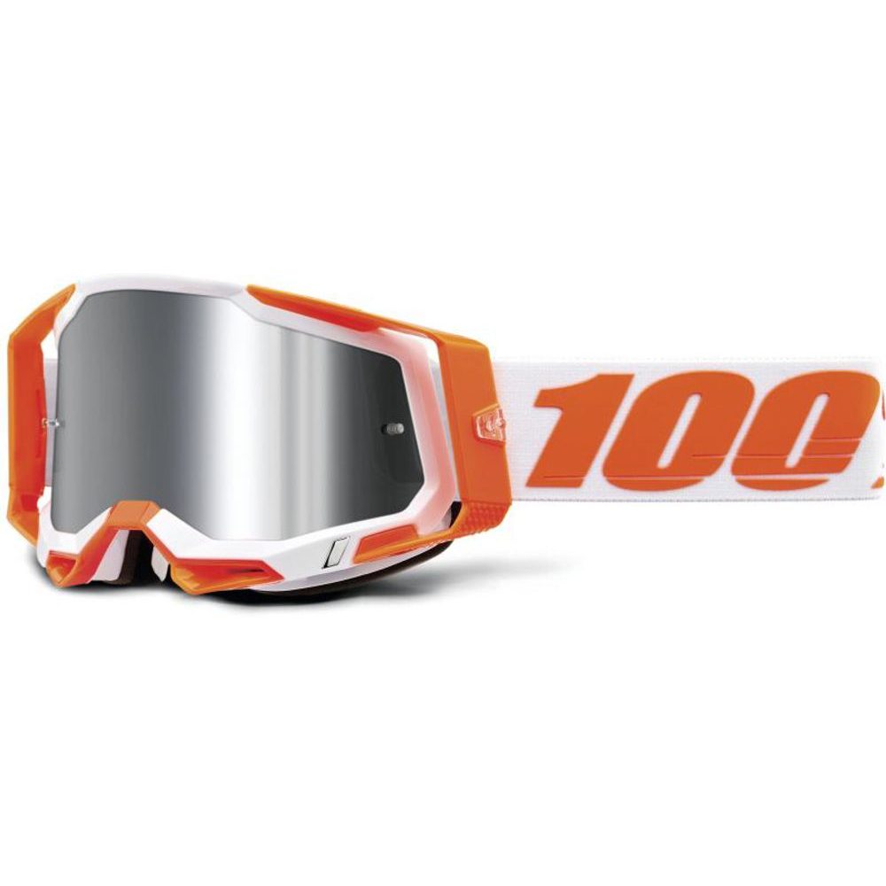 RACECRAFT 2 Goggle - Orange - Mirror Silver Flash Lens