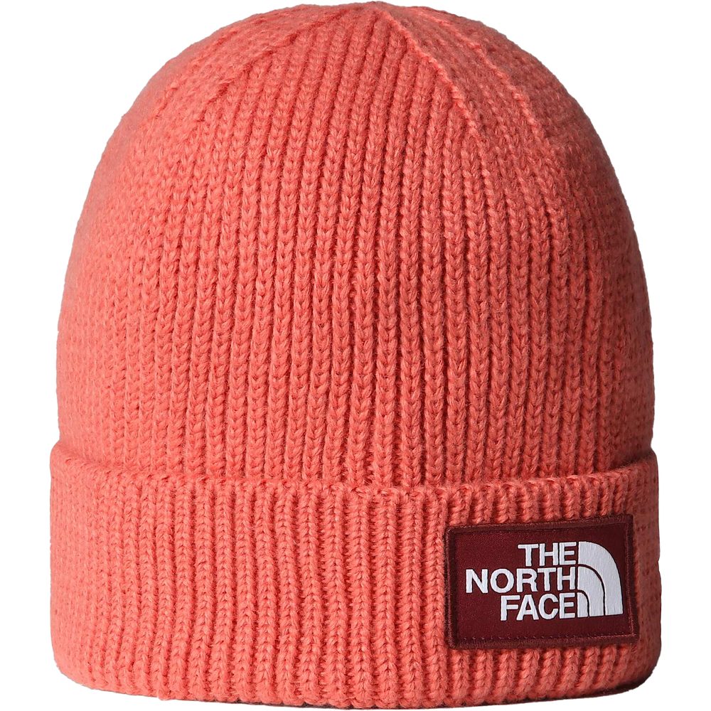 TNF LOGO BOX CUFFED BEANIE, Mars Dust/Sumac