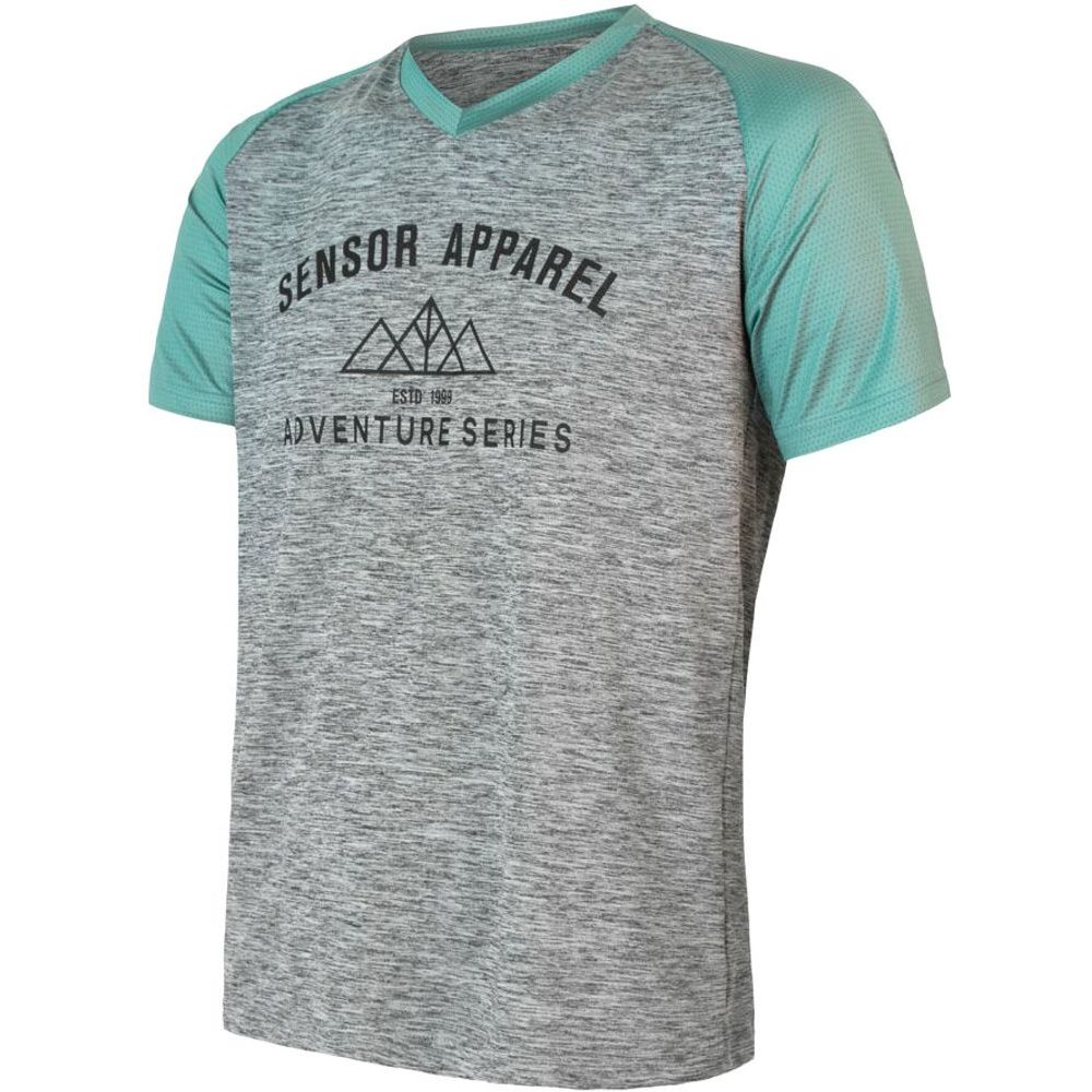 CYKLO CHARGER PÁNSKÝ DRES VOLNÝ KR. RUKÁV ŠEDÁ/MINT