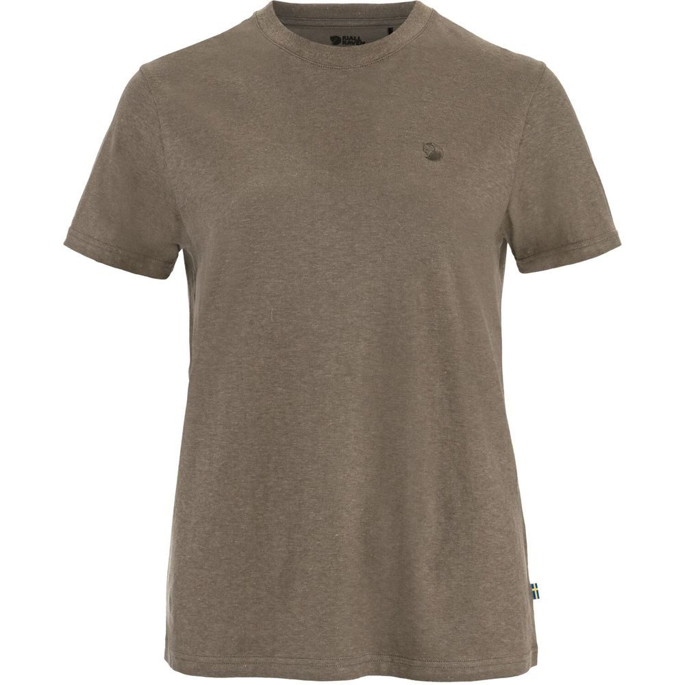 Hemp Blend T-shirt W Suede Brown